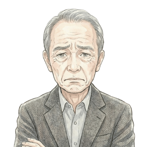 お金を心配する人のイラスト