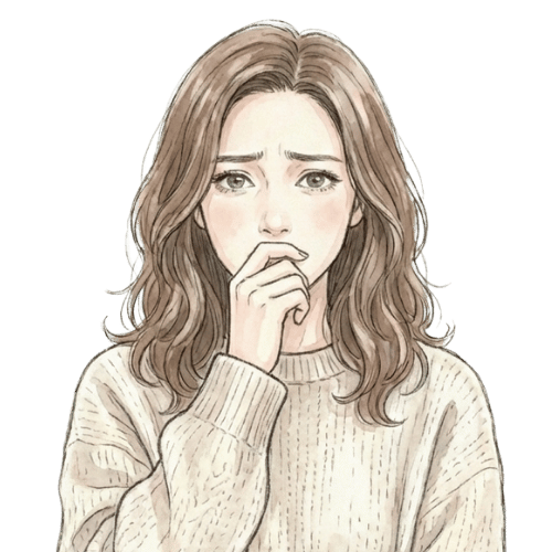 焦る人のイラスト